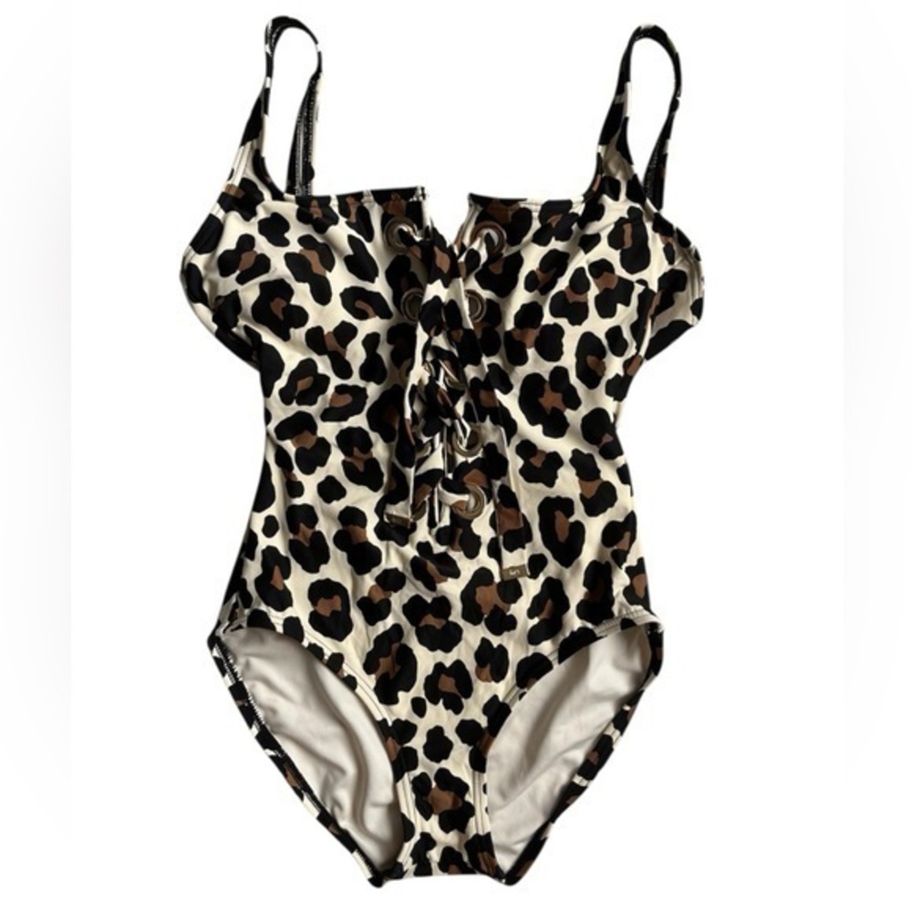 Michael Kors Leopard Print One Piece Swimsuit